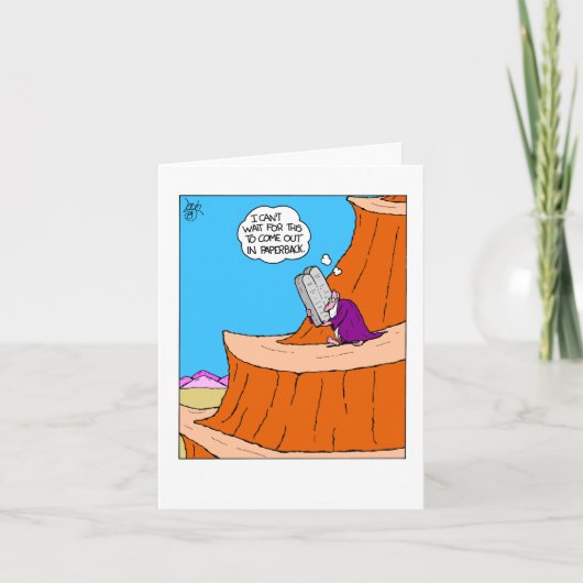 Carte Funny Moses Ten Commandments Blank Greeting card (Devant)