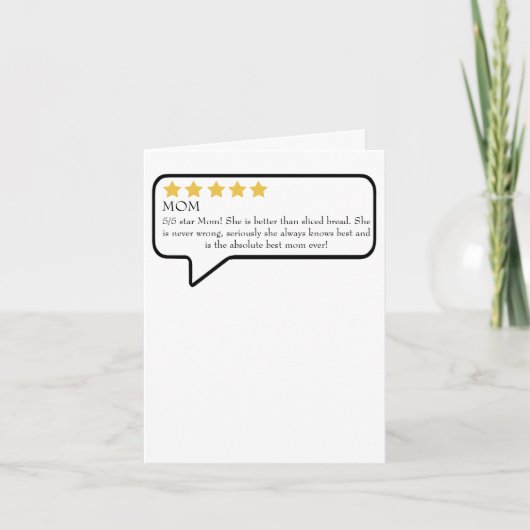 Carte Funny Mothers Day Card, Maman Review (Devant)