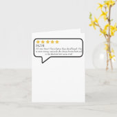 Carte Funny Mothers Day Card, Maman Review (Fleur jaune)