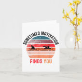 Carte Funny Motivation Shark Quote, Sometimes Motivation (Fleur jaune)