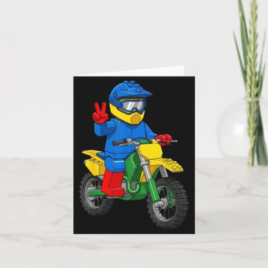 Carte Funny Motorbike Builder Boys Block Building Toys D (Devant)