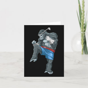 Carte Funny Muay Thai Gorilla - Boxe Thaï