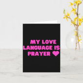 Carte Funny My Love Language Is Prayer Jesus Christian  (Fleur jaune)