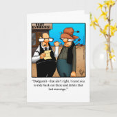 Carte Funny National Cowboy Day Grey Card (Fleur jaune)