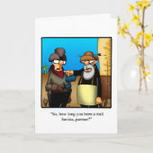 Carte Funny National Cowboy Day Grey Card (Fleur jaune)