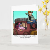 Carte Funny National Cowboy Day Grey Card (Fleur jaune)