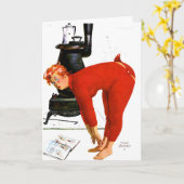 CARTE FUNNY NAUGHTY CHRISTMAS CARD POUR FEMME (Fleur jaune)