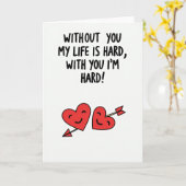 Carte Funny Naughty Hard Love Card (Fleur jaune)