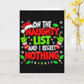 Carte Funny Naughty List Christmas (Fleur jaune)