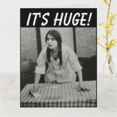 CARTE FUNNY NAUGHTY RETRO BANTHDAY GREETING CARD (Fleur jaune)