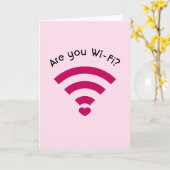 Carte Funny Nerdy Wi-Fi Valentines (Fleur jaune)