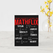 Carte Funny Nerdy Your Favorite Series On Mathflix Math  (Fleur jaune)