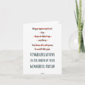 Carte Funny New Baby (Devant)