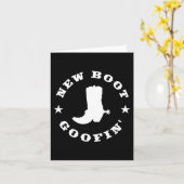 Carte Funny New Boot Goofin Cowboy Boot Meme Quote Long (Fleur jaune)