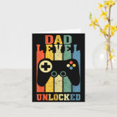 Carte Funny New Dad Shirt Dad Level Unlocked Day Tee Shi (Fleur jaune)
