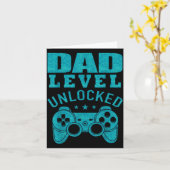 Carte Funny New Dad Shirt Dad Level Unlocked Day Tee Shi (Fleur jaune)