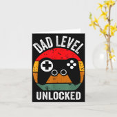 Carte Funny New Dad Shirt Dad Level Unlocked Tee Shirt G (Fleur jaune)