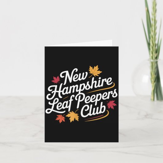 Carte Funny New Hampshire Leaf Er's Club Autumn Fall Lea (Devant)