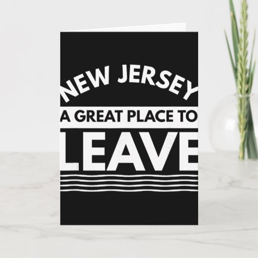 Carte Funny New Jersey A Great Place To Leave Fun Nj Sar (Devant)
