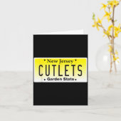 Carte Funny New Jersey Italian American Devito Nj Cutlet (Fleur jaune)