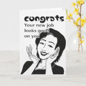 Carte funny new job inspiration (Fleur jaune)