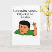 Carte Funny new job promotion congratulations (Fleur jaune)