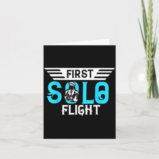 Carte Funny New Lot Design First Solo Flight Aircraft Lo (Devant)