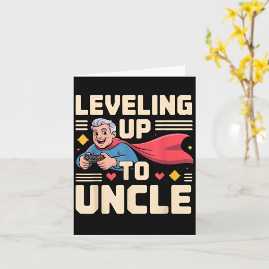 Carte Funny New Uncle Art For Uncle Men From Nephew Niec (Fleur jaune)