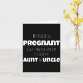 Carte Funny New Uncle Aunt Baby Announcement Sister Gend (Fleur jaune)