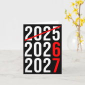 Carte Funny New Year 67 Meme Hello 2026 Goodbye 2025 Wai (Fleur jaune)