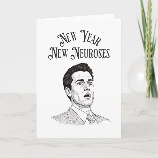 Carte Funny New Year Holiday Worry (Devant)