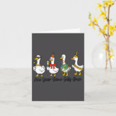 Carte Funny New Year Same Silly Goose Happy New Year 202 (Fleur jaune)