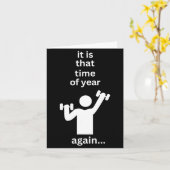 Carte Funny New Years Resolution Workout Gym Time Exerci (Fleur jaune)