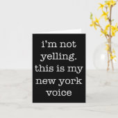Carte Funny New York Shirt This Is My New York Voice Sar (Fleur jaune)