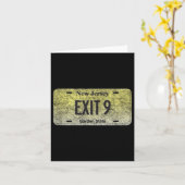 Carte Funny Nj State Vanity License Plate Exit 9  (Fleur jaune)