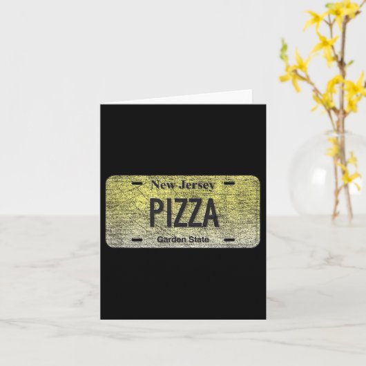 Carte Funny Nj State Vanity License Plate Zza  (Fleur jaune)