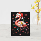 Carte Funny Nk Flamingo Christmas Tree Lights Xmas Snowf (Fleur jaune)