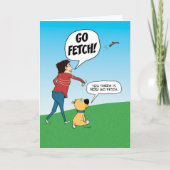 Carte Funny No Fetch (Devant)