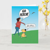 Carte Funny No Fetch (Fleur jaune)