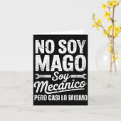 Carte Funny No Soy Mago Soy Mecánico Car Mechanic Spani- (Fleur jaune)