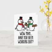 Carte Funny Noël Drôle Salle De Sport Entraînement Sno (Fleur jaune)