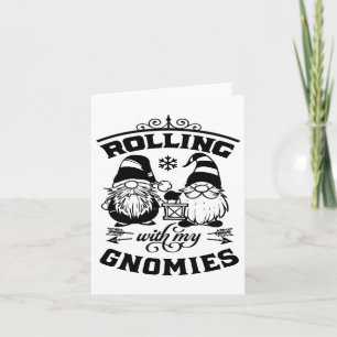 Carte Funny Noël Gnome mignonne Enfants Filles Garçons F