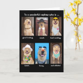 Carte Funny Nouvel Anniversaire de Nephew (Fleur jaune)