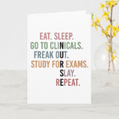 Carte Funny Nurse School Student Future Nurse Cadfts (Fleur jaune)