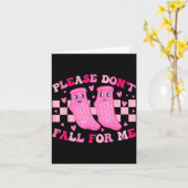 Carte Funny Nurse Valentine Please Don't Fall For Me Rn  (Fleur jaune)