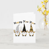 Carte Funny Nye Gnome Shirts For Women, Happy New Year 2 (Fleur jaune)