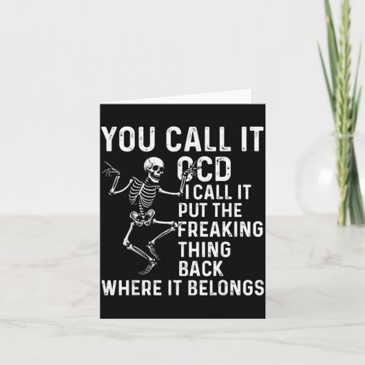 Carte Funny Ocd Quote Put It Back Where It Belongs  (Devant)
