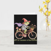 Carte Funny Off To Cause A Kerfuffle Whimsical Wizard Fr (Fleur jaune)