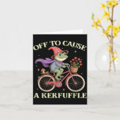 Carte Funny Off To Cause A Kerfuffle Whimsical Wizard Fr (Fleur jaune)