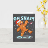 Carte Funny Oh Snap 67 Gingerbread Man Meme 6 7 Christma (Fleur jaune)